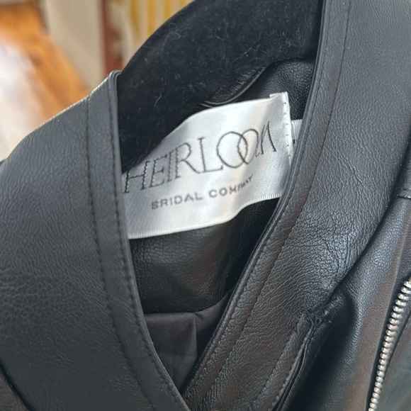 Til Death Do Us Part- pleather moto jacket for the bride! - Picture 3 of 4